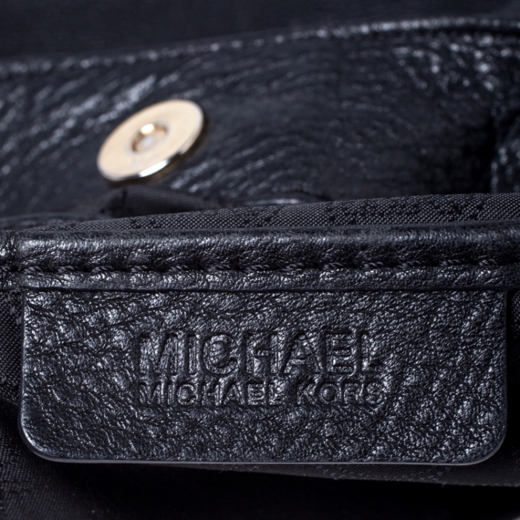 Pre Owned MICHAEL Michael Kors Black Leather Hobo