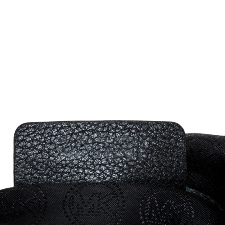 Pre Owned Michael Kors Black Leather Bedford Tassel Shoulder Bag