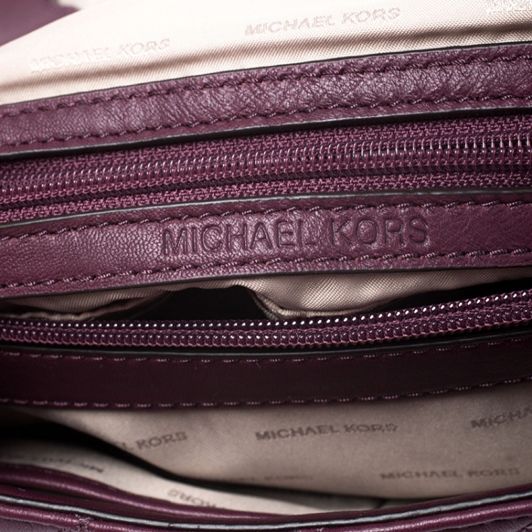 Pre Owned Michael Kors Burgundy Quilted Leather Sloan Chain Shoulder Bag