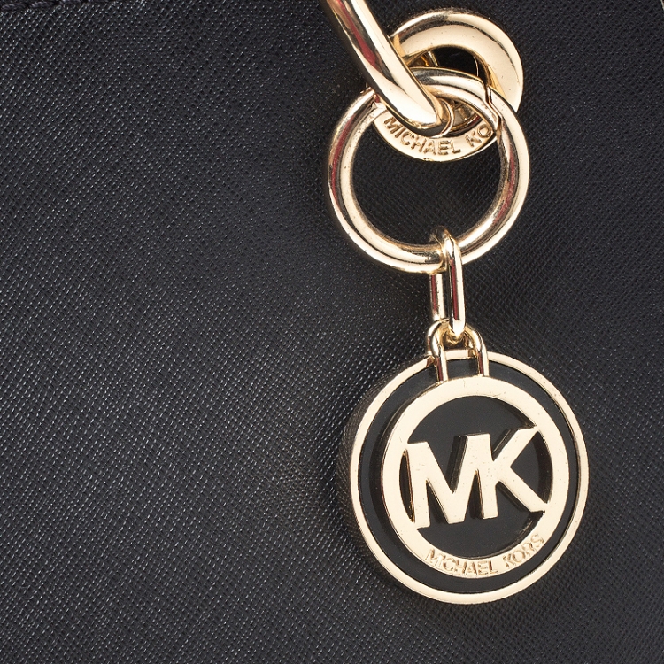 Pre Owned MICHAEL Michael Kors Black Leather Small Cynthia Tote