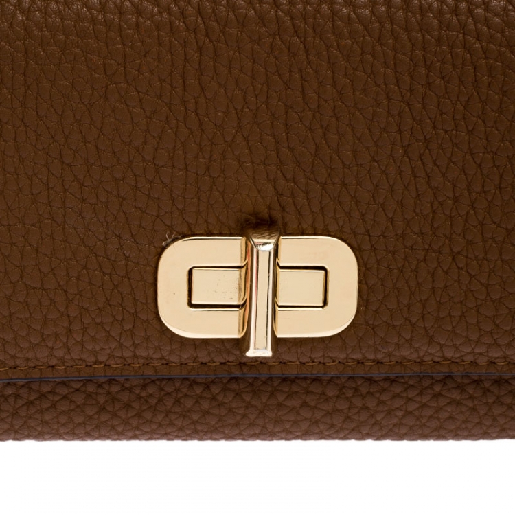 Pre Owned Michael Kors Tan Leather Karson Wallet