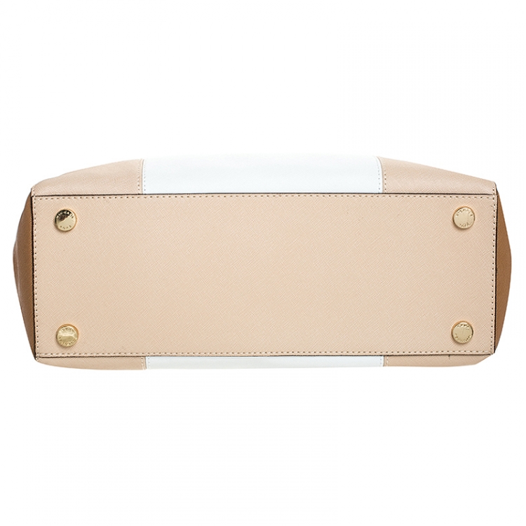 Pre Owned MICHAEL Michael Kors Multicolor Leather Double Zip Jet Set Tote