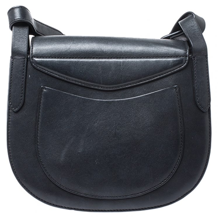 Pre Owned Michael Kors Black Leather Daria Crossbody Bag