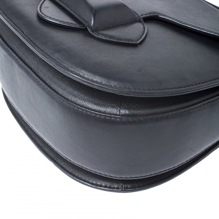 Pre Owned Michael Kors Black Leather Daria Crossbody Bag