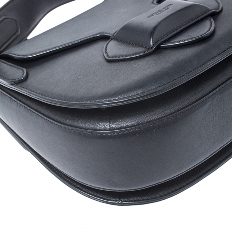 Pre Owned Michael Kors Black Leather Daria Crossbody Bag