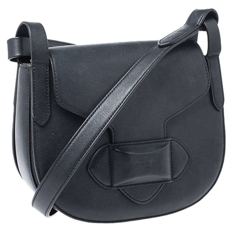 Pre Owned Michael Kors Black Leather Daria Crossbody Bag