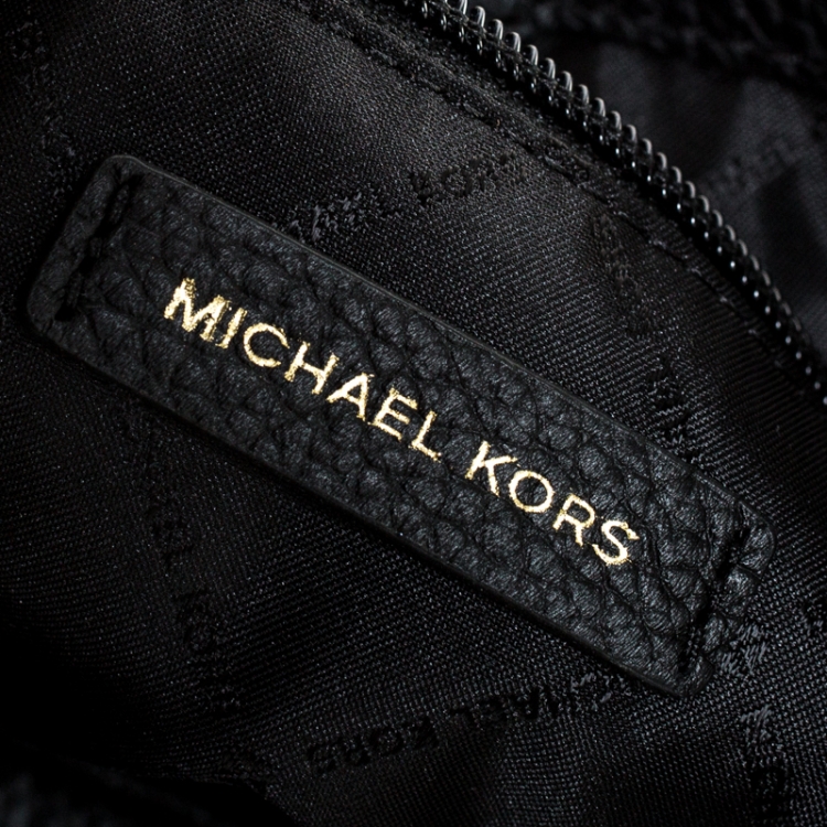 Pre Owned Michael Kors Black Leather Jet Set Item Chain Shoulder Bag