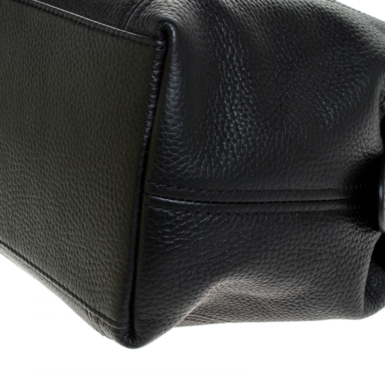 Pre Owned Michael Kors Black Leather Jet Set Item Chain Shoulder Bag