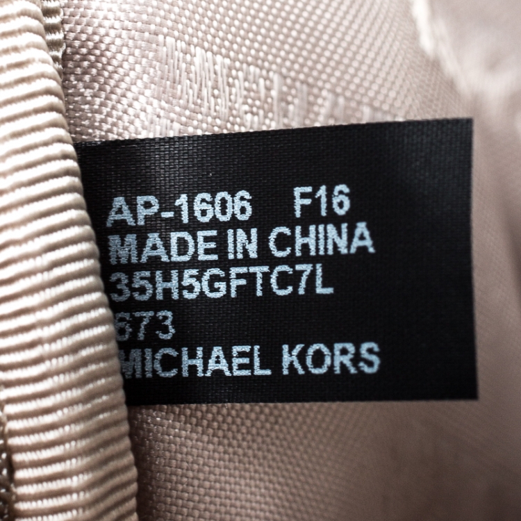 Pre Owned Michael Kors Old Rose Leather Jet Set Crossbody Bag