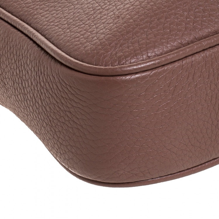 Pre Owned Michael Kors Old Rose Leather Jet Set Crossbody Bag