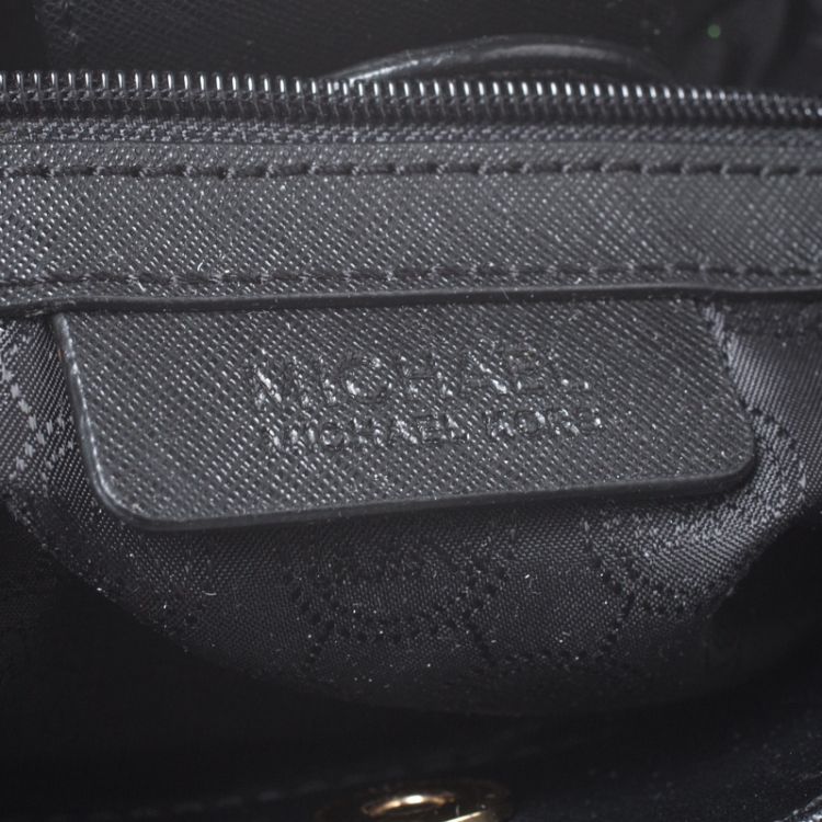 Pre Owned MICHAEL Micheal Kors Black Leather East/West Hamilton Tote