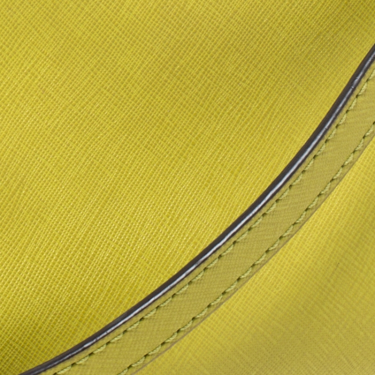 Pre Owned Michael Kors Green Leather Mini Selma Crossbody Bag