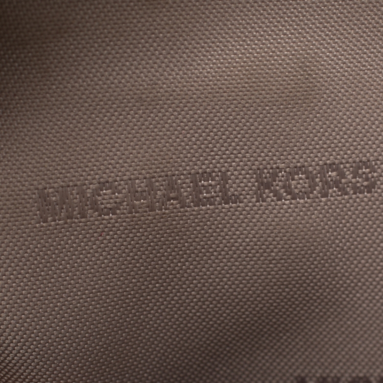 Pre Owned Michael Kors Brown Coated Canvas Rhea Mini Backpack