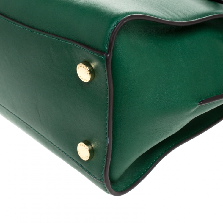 Pre Owned MICHAEL Michael Kors Green Leather Hamilton Tote