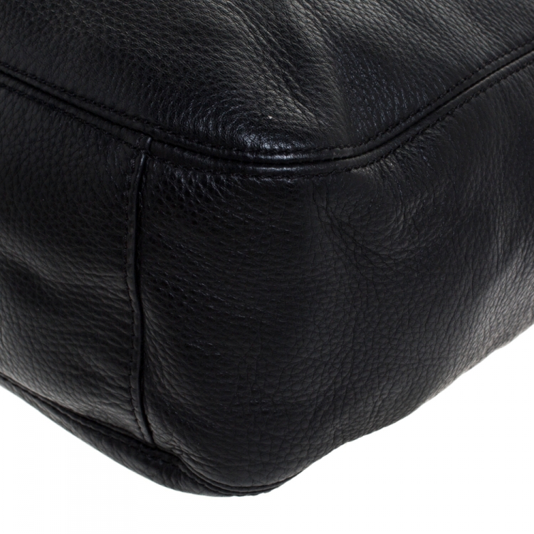 Pre Owned MICHAEL Michael Kors Black Leather Lilly Shoulder Bag