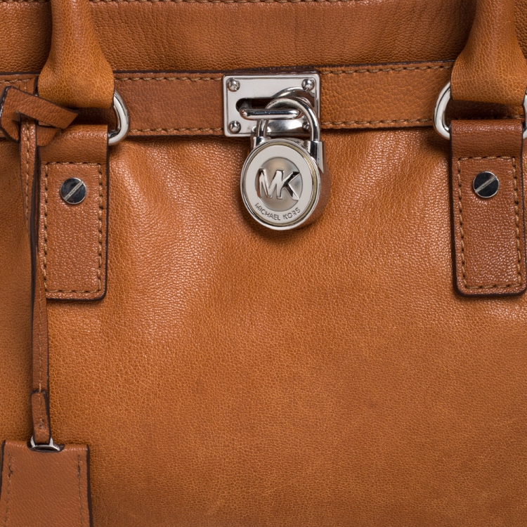 Pre Owned MICHAEL Michael Kors Tan Leather Hamilton Tote