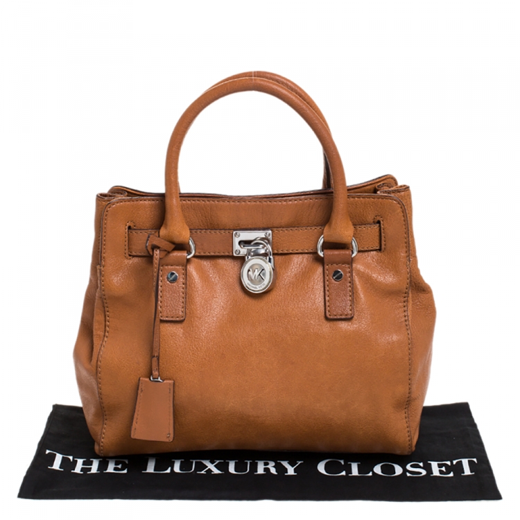 Pre Owned MICHAEL Michael Kors Tan Leather Hamilton Tote