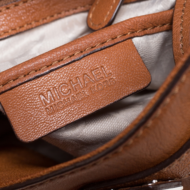 Pre Owned MICHAEL Michael Kors Tan Leather Hamilton Tote