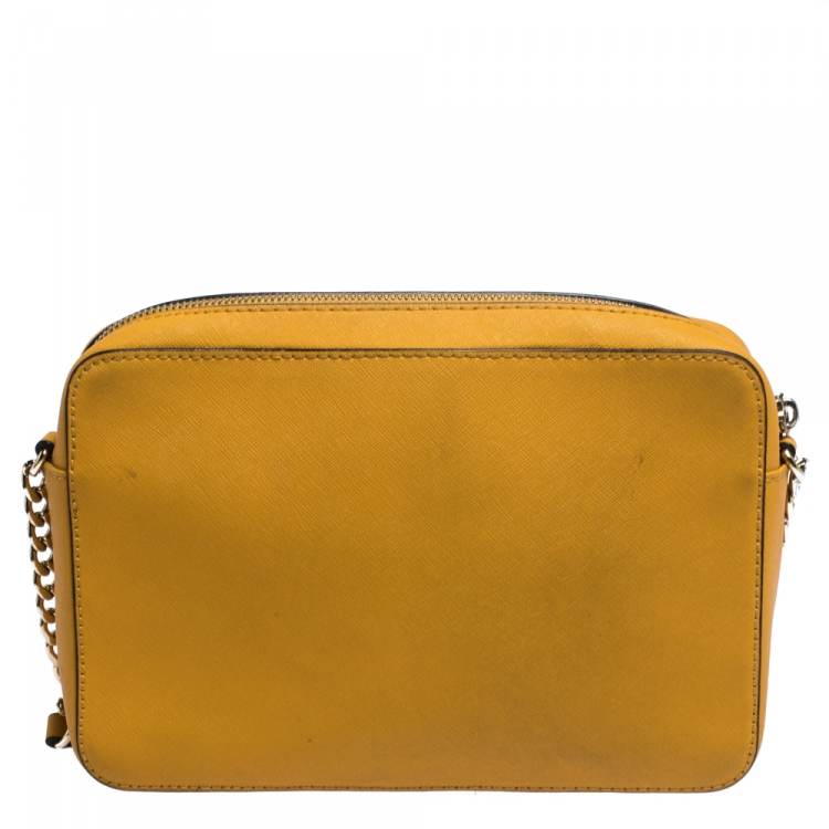 mustard michael kors purse