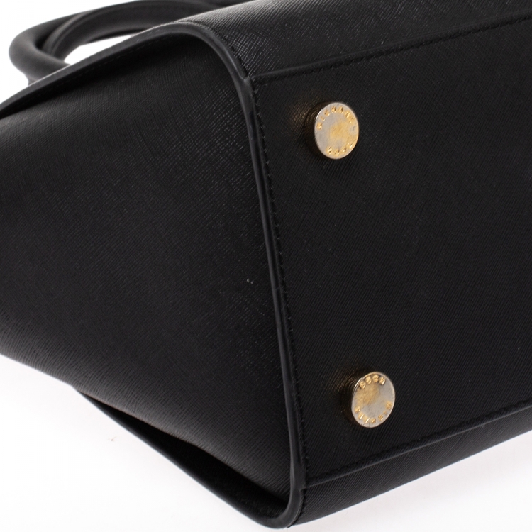 Pre Owned MICHAEL Michael Kors Black Leather Large Selma Satchel