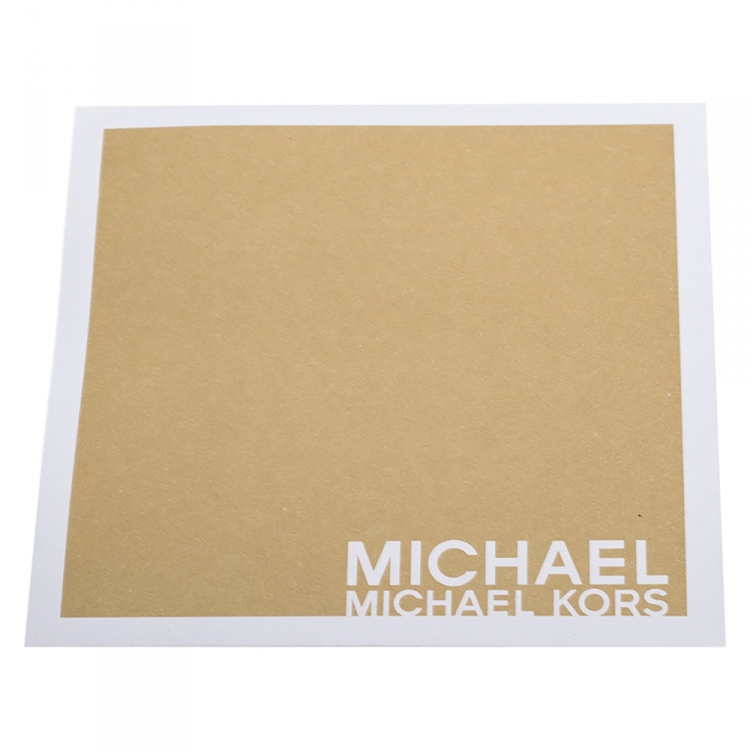 Pre Owned Michael Kors Gold Leather Fulton Shoulder Bag