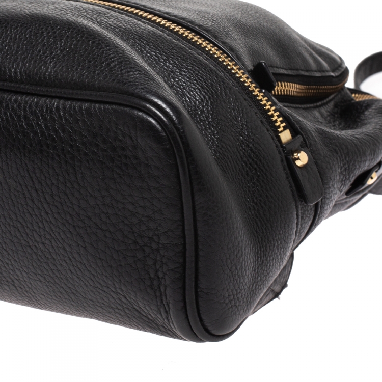 مملوكة مسبقًا Michael Kors Black Leather Small Rhea Backpack