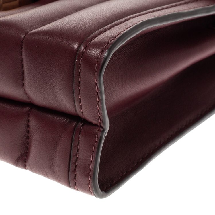 Pre Owned Michael Kors Burgundy Leather Small Whitney Shoulder Bag