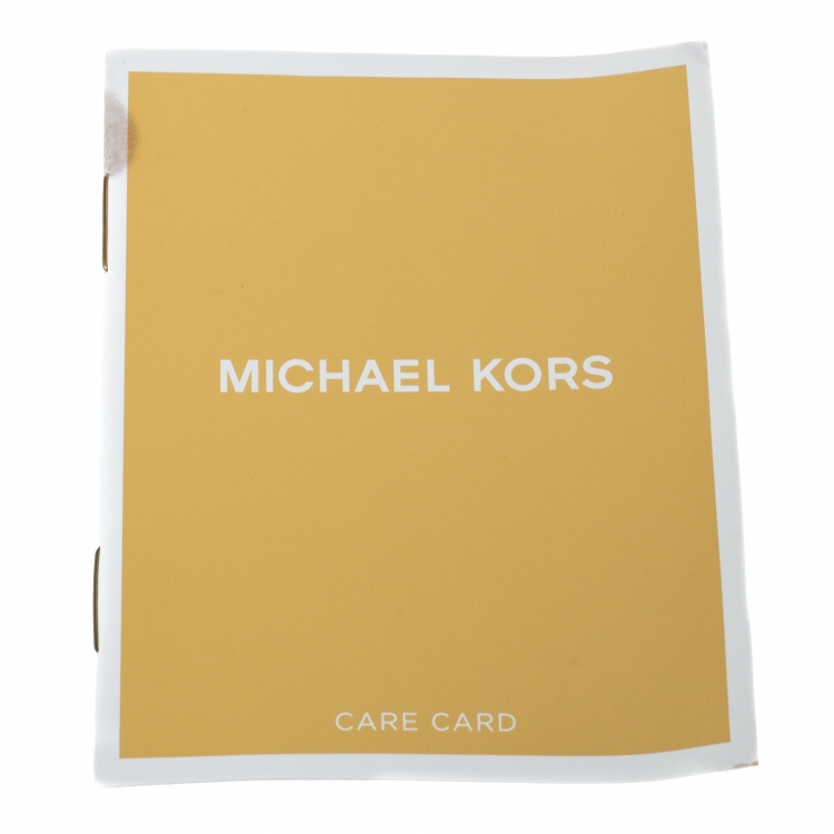 Pre Owned Michael Kors Black Leather Carryall Card Case Wallet