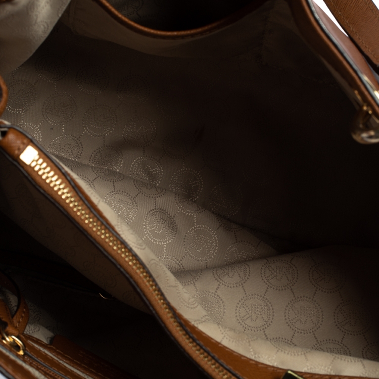 Pre Owned Michael Kors Brown Leather Large Cynthia Tote