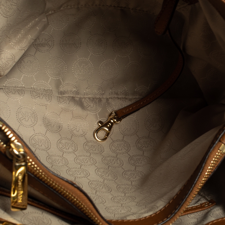 Pre Owned Michael Kors Brown Leather Large Cynthia Tote