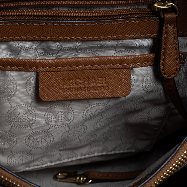 Pre Owned Michael Kors Brown Leather Large Cynthia Tote