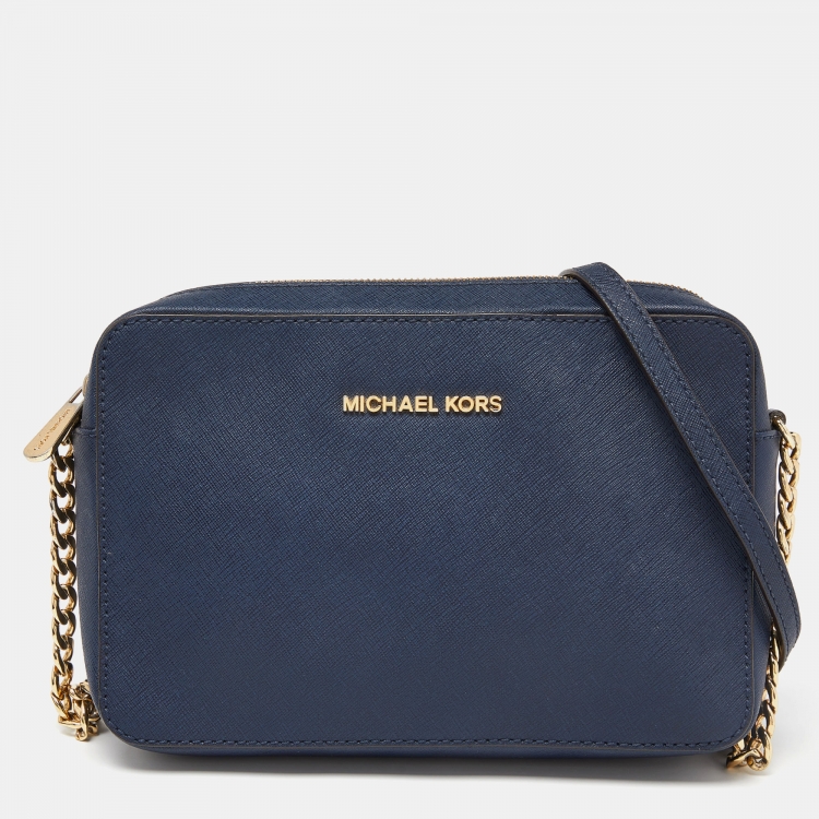 Michael Kors Saffiano Leather Jet Set Tote Shopper Bag (Medium, Dark Khaki)  Light Brown Beige Handbag: : Fashion