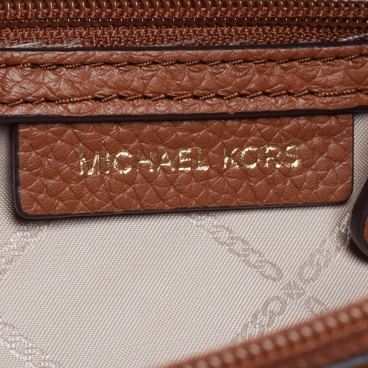 Pre Owned Michael Kors Tan Studded Leather Belt Bag
