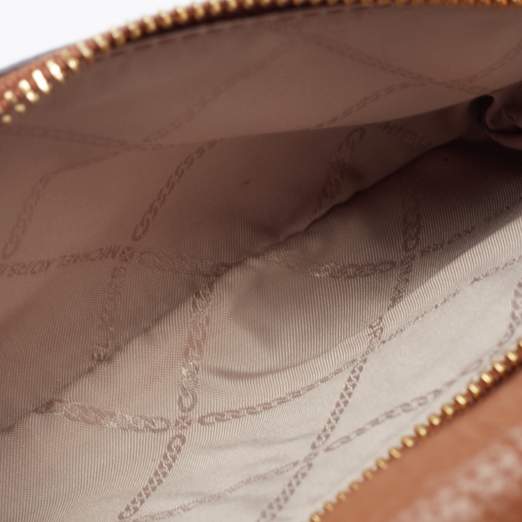Pre Owned Michael Kors Tan Studded Leather Belt Bag