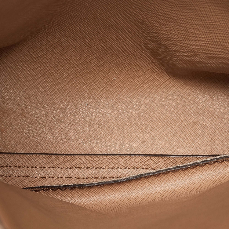 Pre Owned Michael Kors Orange Leather Small Mercer Tote