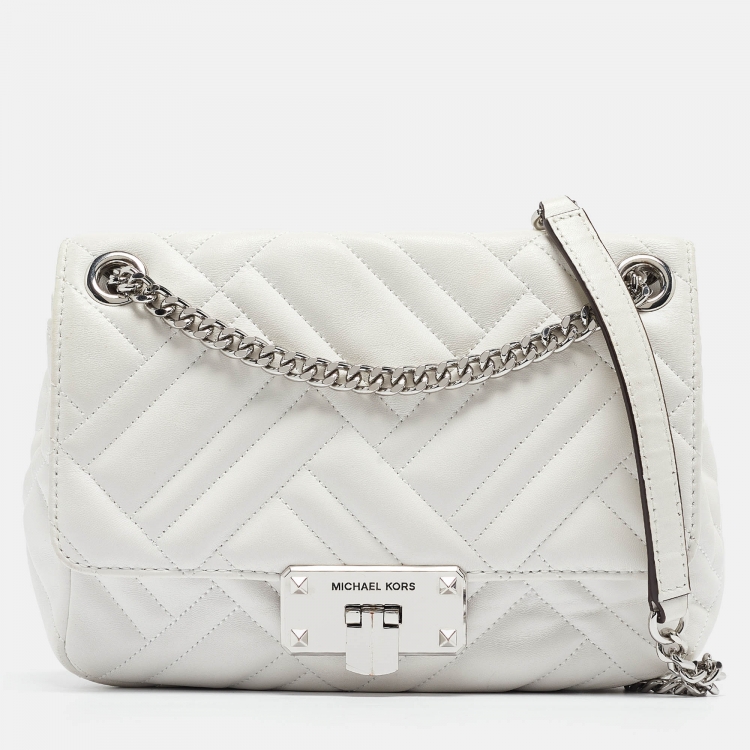 Michael kors white quilted bag online