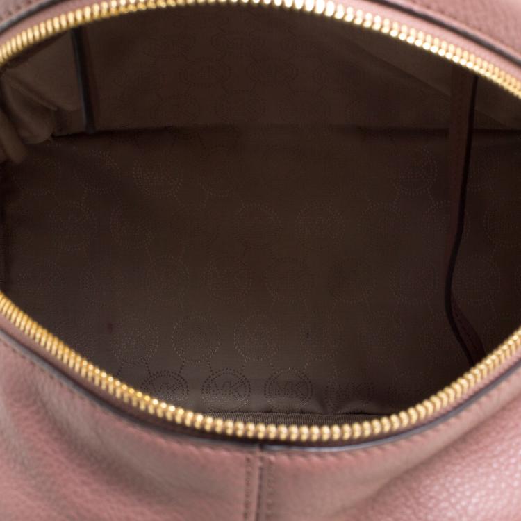 Pre Owned Michael Kors Beige Leather Rhea Backpack