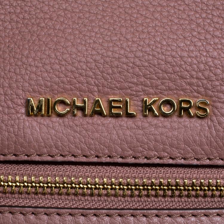 Pre Owned Michael Kors Beige Leather Rhea Backpack