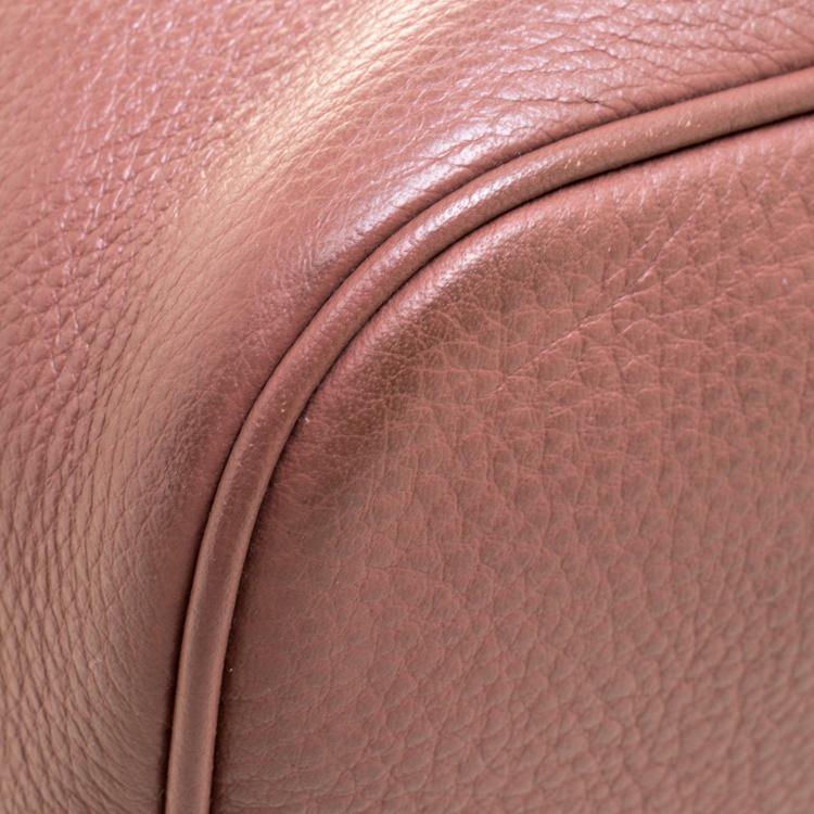 Pre Owned Michael Kors Beige Leather Rhea Backpack