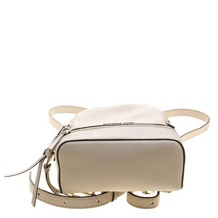 مملوكة مسبقًا Michael Kors Grey Leather Rhea Mini Backpack