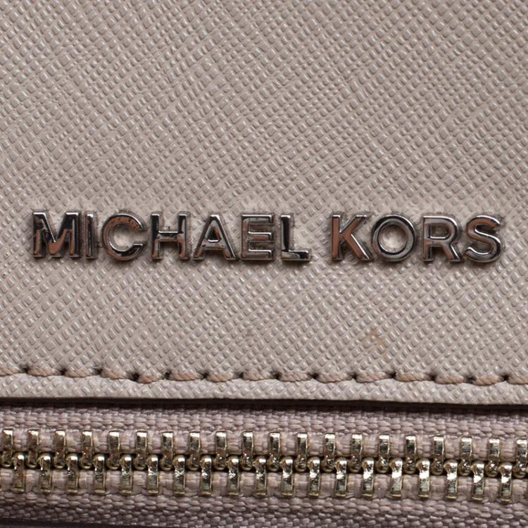 مملوكة مسبقًا Michael Kors Grey Leather Rhea Mini Backpack