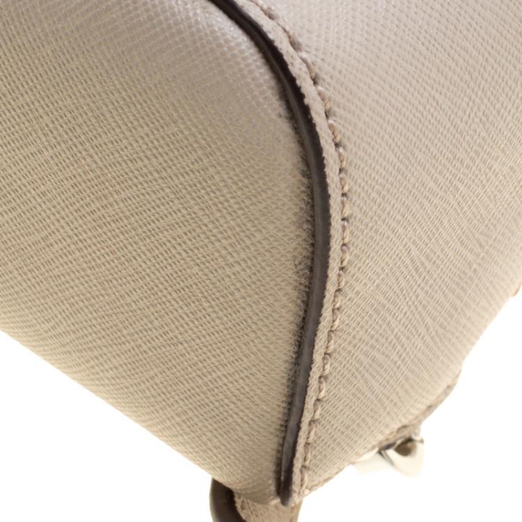 مملوكة مسبقًا Michael Kors Grey Leather Rhea Mini Backpack