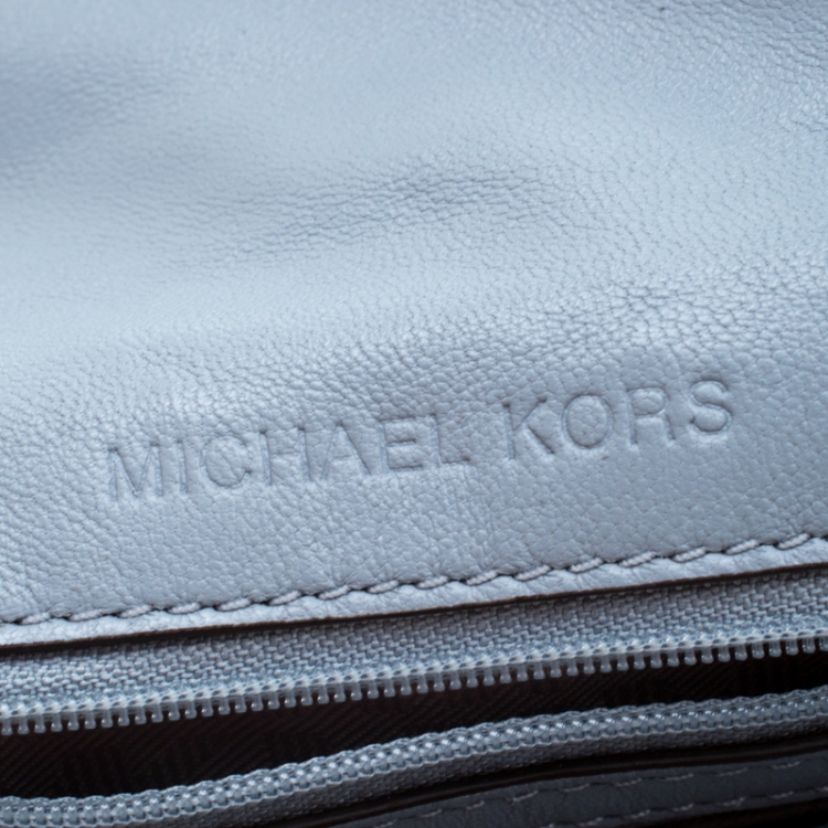Pre Owned Michael Kors Light Blue Quilted Leather Sloan Belt Bag
