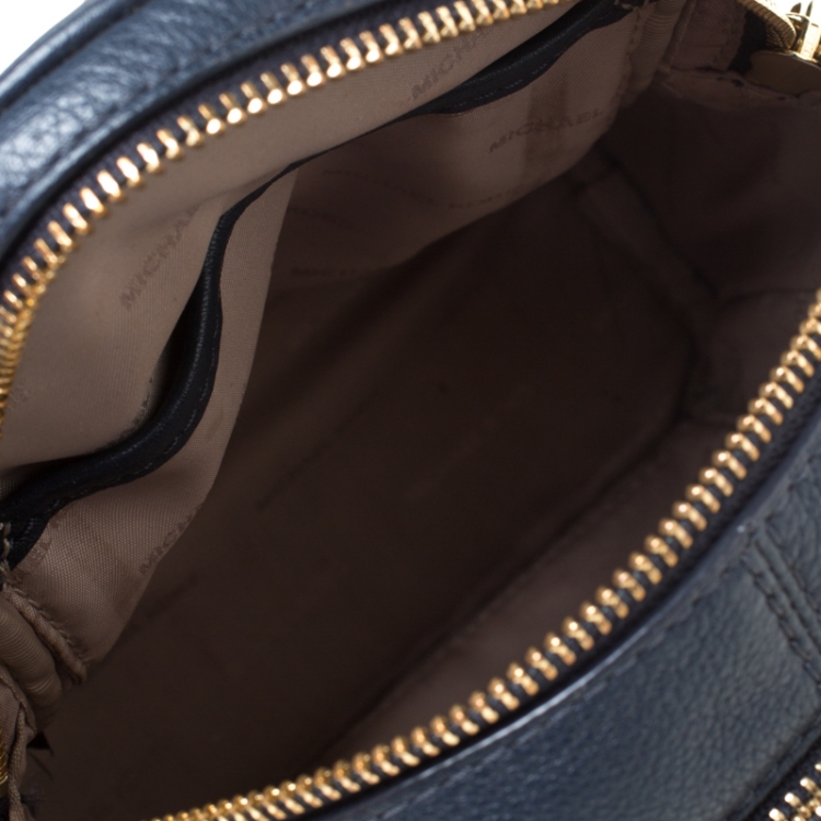 Pre Owned Michael Kors Blue Leather Mini Rhea Backpack 