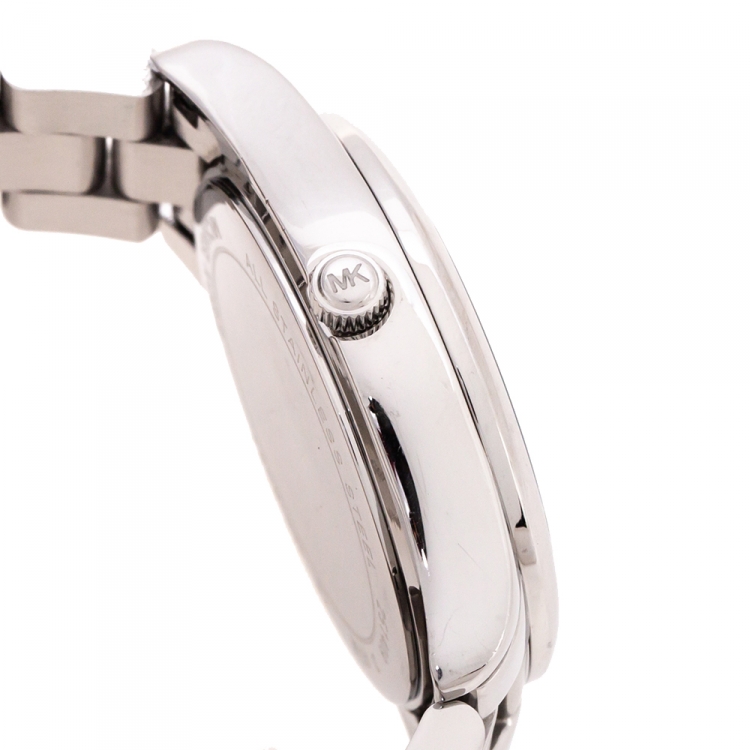 Pre Owned Michael Kors Silver Stainless Steel Colette MK6067 Women's Wristwatch 33 mm