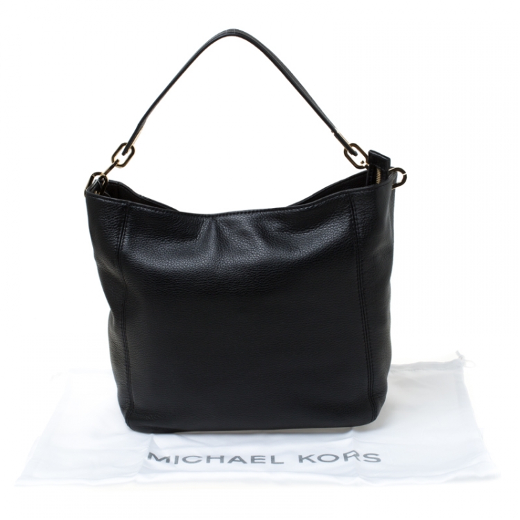 Pre Owned Michael Kors Black Leather Slouchy Hobo