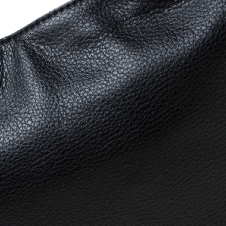 Pre Owned Michael Kors Black Leather Slouchy Hobo
