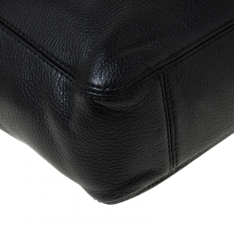 Pre Owned Michael Kors Black Leather Slouchy Hobo