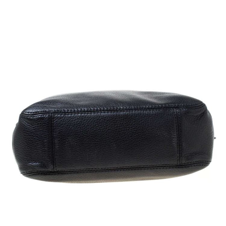 Pre Owned Michael Kors Black Leather Slouchy Hobo