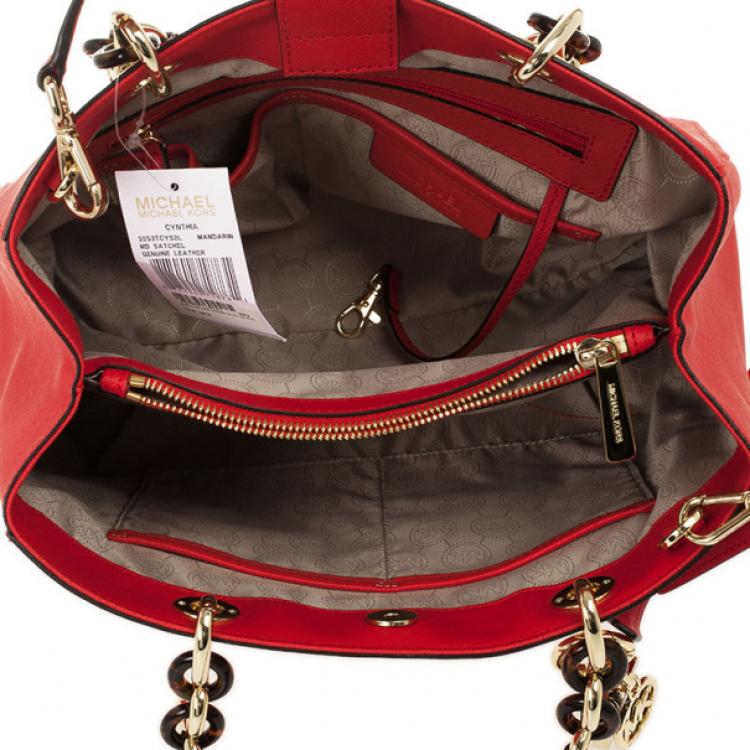مملوكة مسبقًا MICHAEL Michael Kors Mandarin Cynthia Medium Satchel